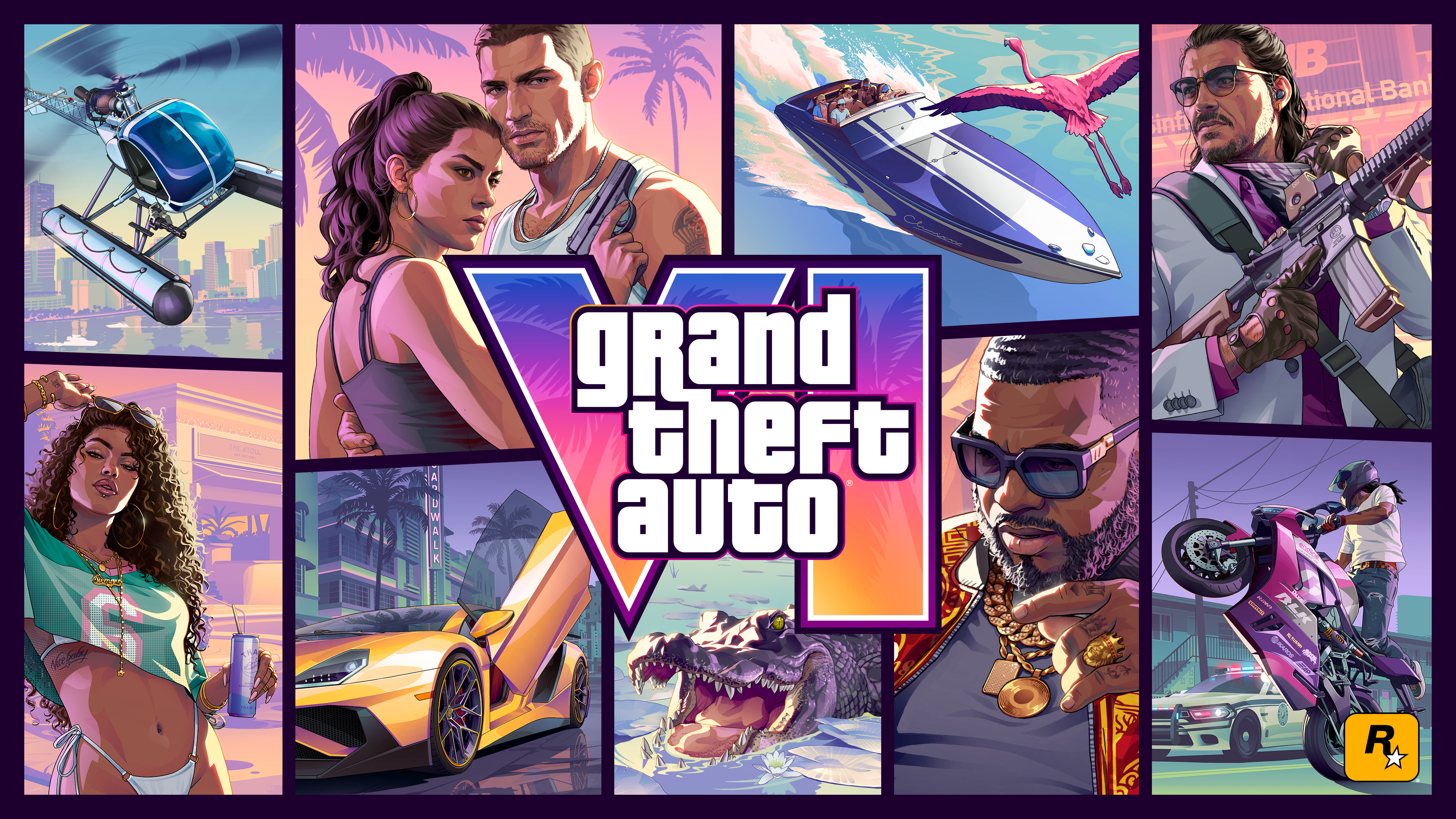 Grand Theft Auto VI — official box art by Rockstar Games
